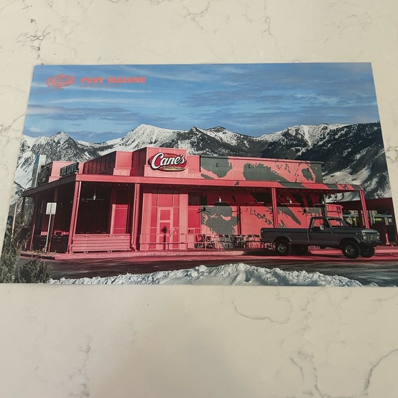 Raising Canes Post Malone 11x17 Double Sided Limited Edition Poster. Receive 5 - Picture 2 of 2